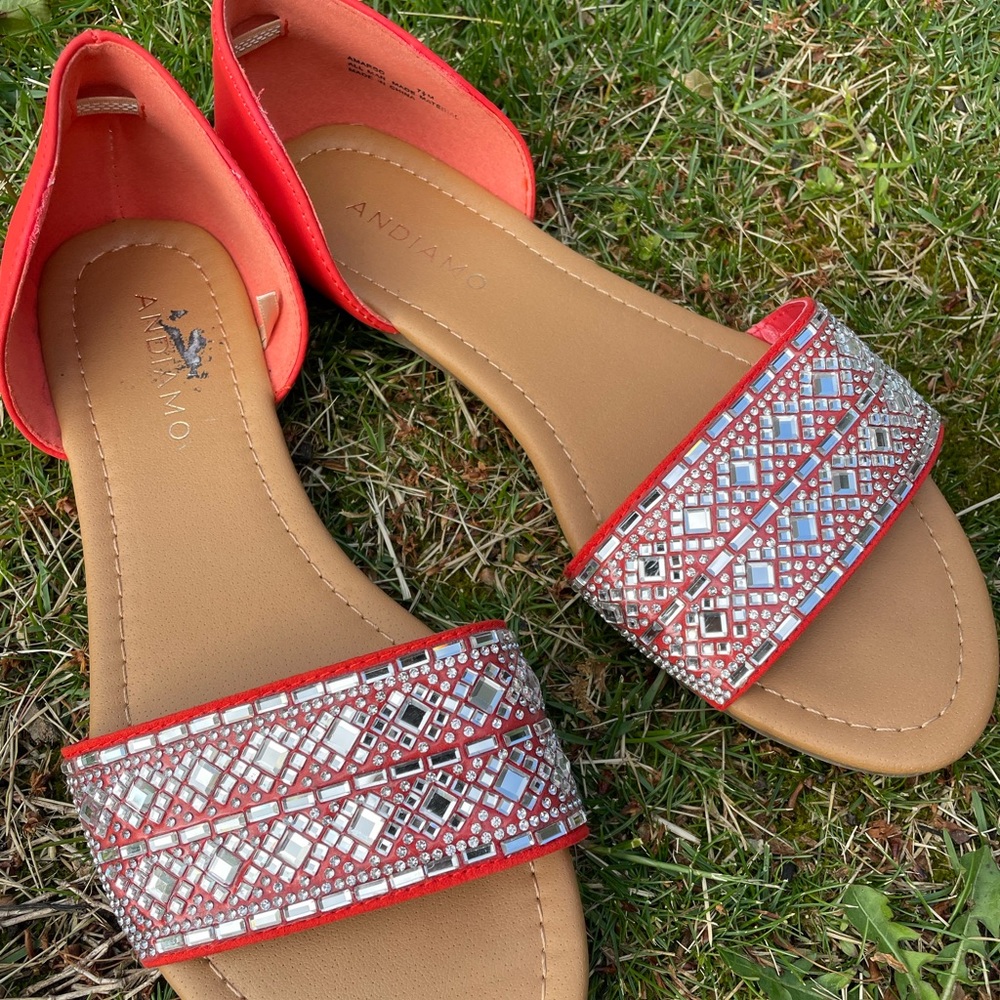 Coral Red Sandals